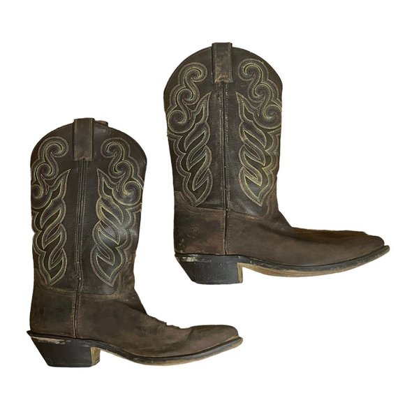 Double H Womens Buckaroo Boots Old Town DH5211 Size 9 M Brown Western Rodeo - Picture 9 of 14